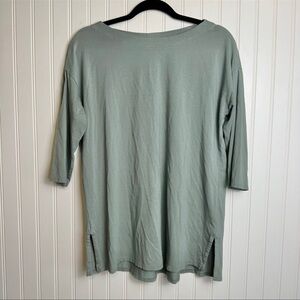 J Jill Luxe Supina green pleat-back tunic size small G16